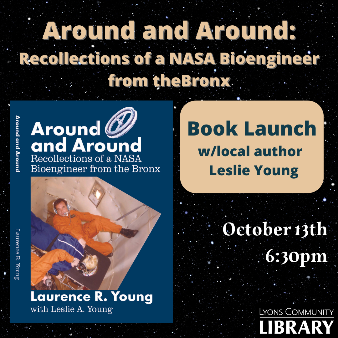 around and around book cover and event announcement