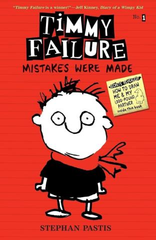 Cover of Timmy Failure book shows a cartoon little boy.