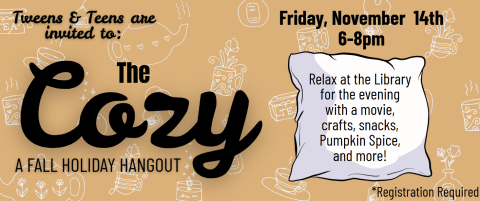 Image of a pillow with event description and details