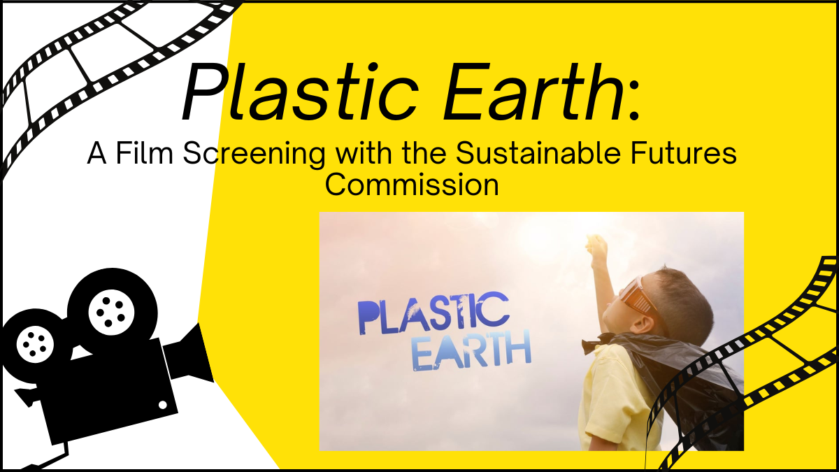 Film motif with cover of Plastic Earth film