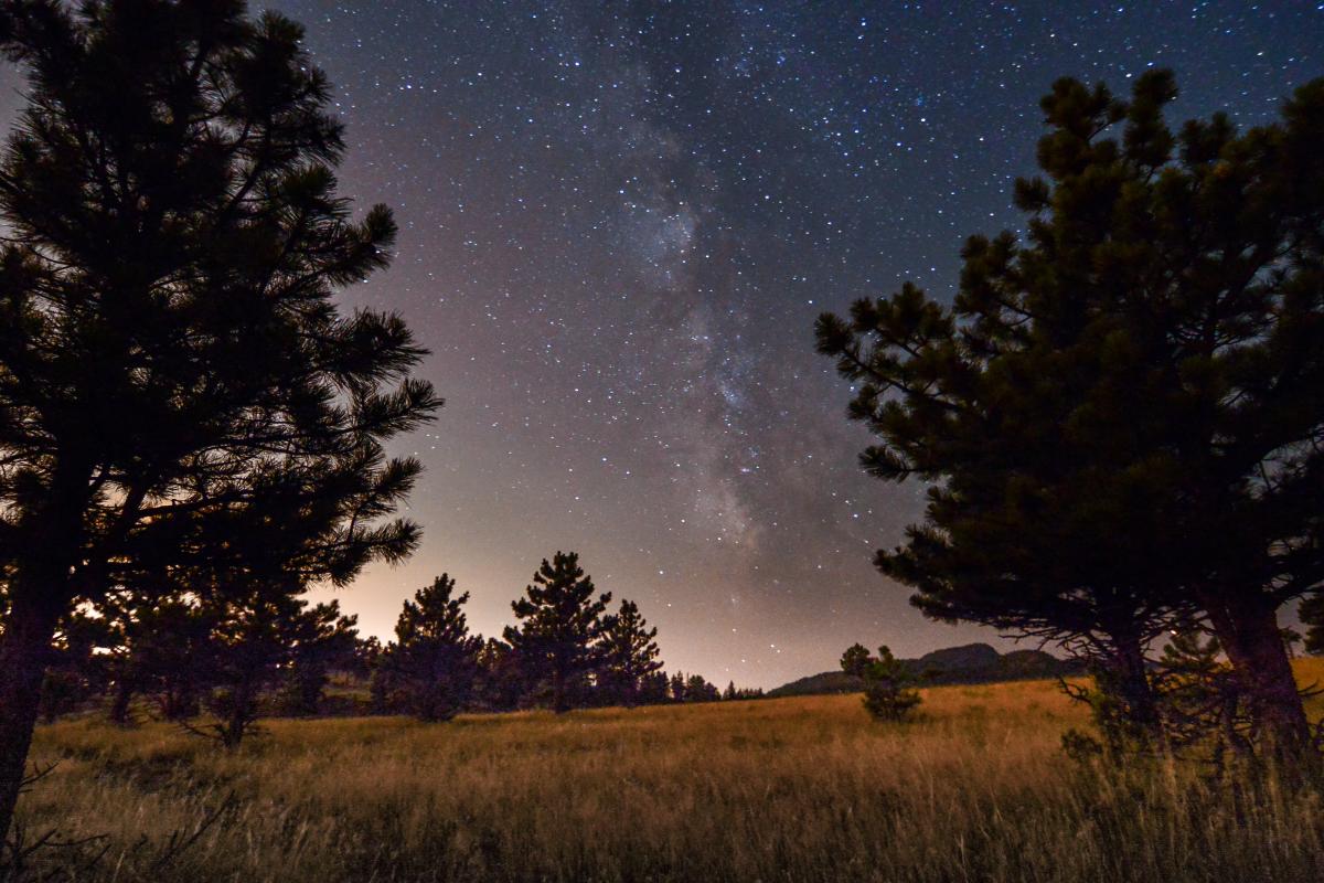 A photograph of the night sky