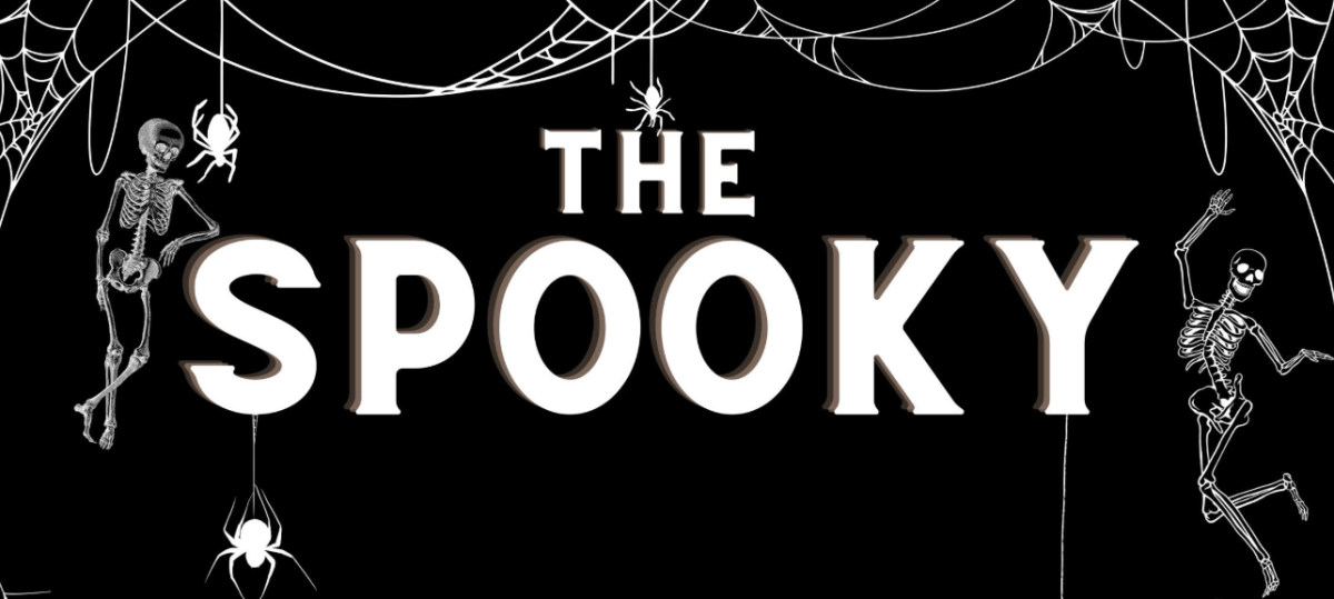 Black background with skeletons dancing